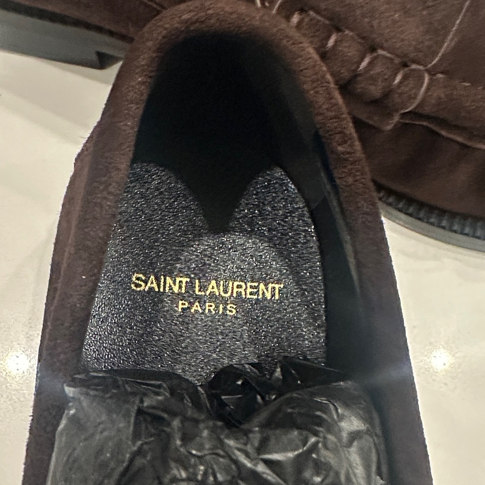 Saint Laurent Womens Brown Loafers - Picture 3 of 4